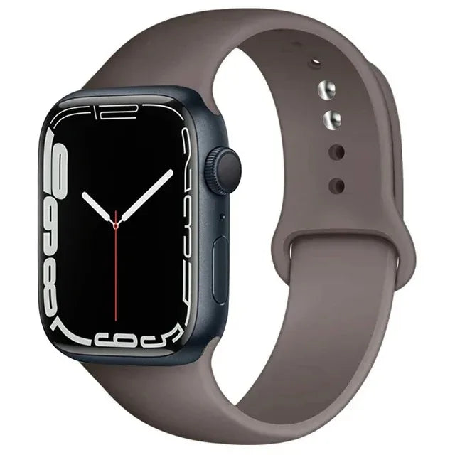 Pulseira de silicone para relógio Apple 46mm 44mm 45mm 40mm 41mm8 7 6 5 SE Ultra3